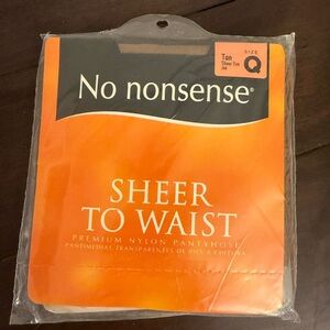 No Nonsense Sheer to Waist Pantyhose Tan Size Q (Sealed)